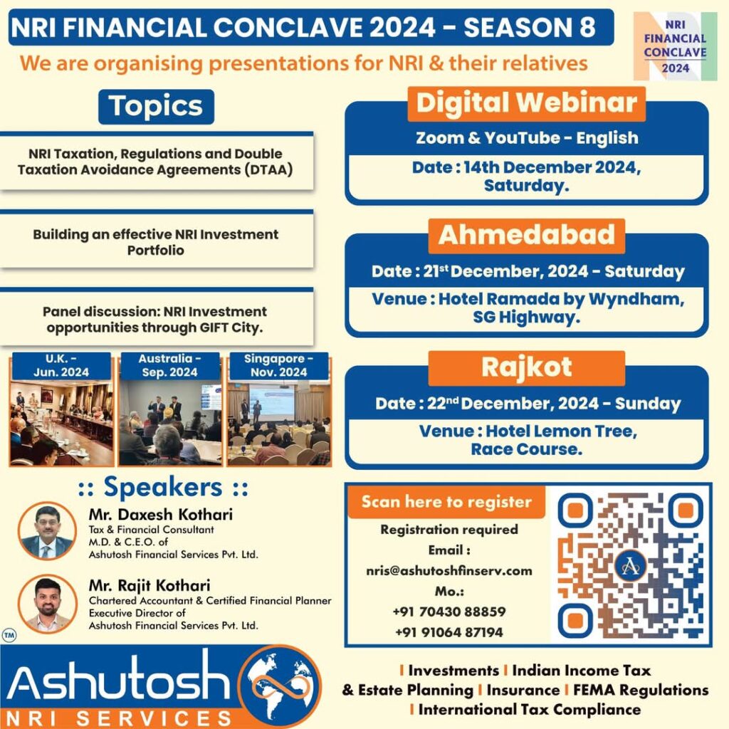 NRI Financial Conclave 2024 in Rajkot & Ahmedabad, Gujarat - India