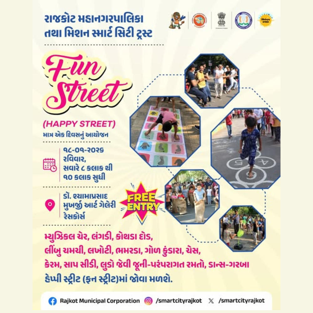 Rajkot’s “Fun Street” Brings Joy and Traditional Games to the Heart of the City