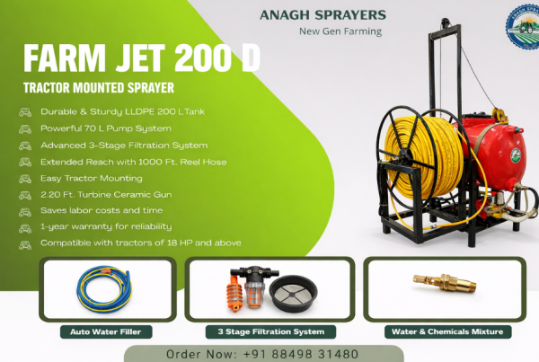 Anagh Sprayers Rajkot Farm Jet Tractor Mounted Sprayer Manufacturer from Gujarat India