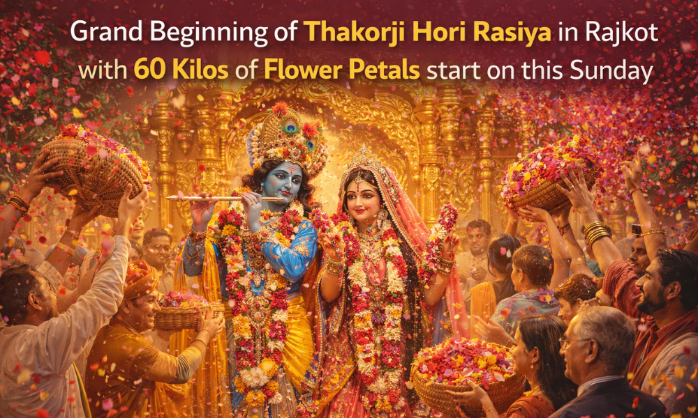 Grand Beginning of Thakorji Hori Rasiya in Rajkot with 60 Kilos of Flower Petals, Starting This Sunday