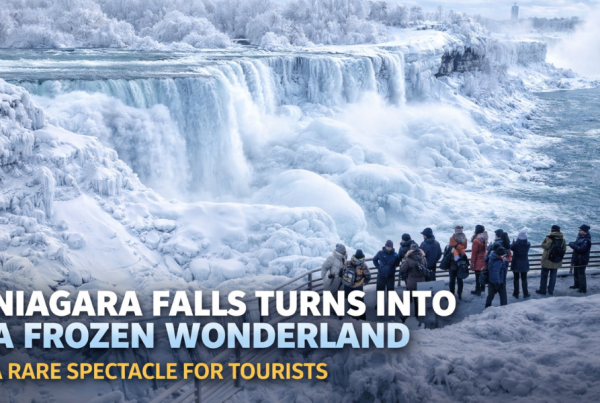 Niagara Falls Turns Into a Frozen Wonderland A Rare Spectacle for Tourists