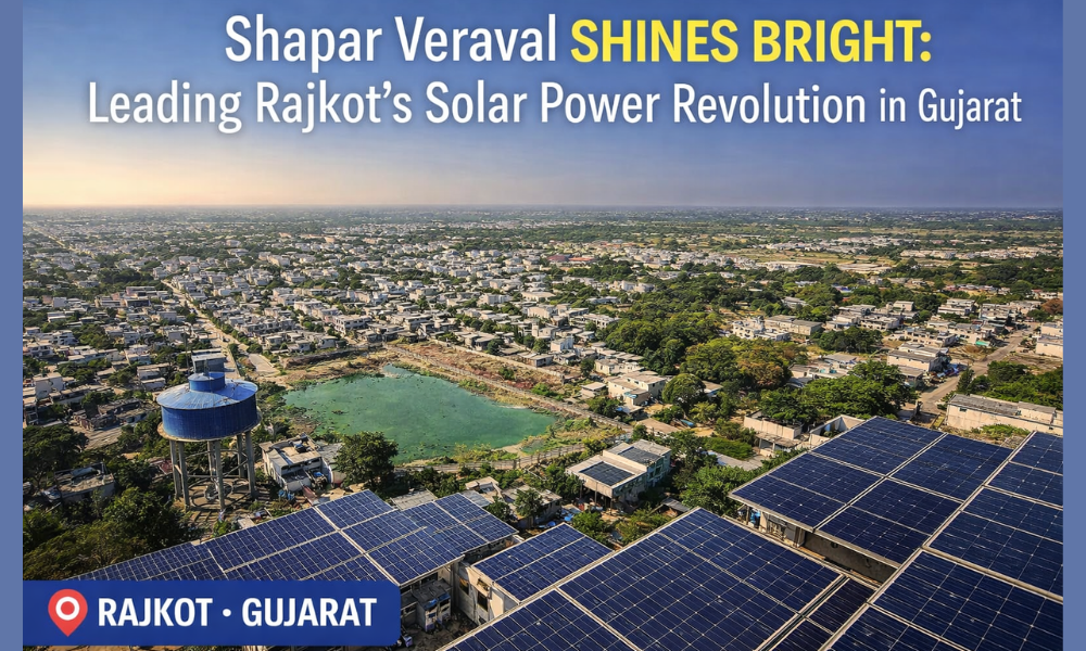 Industrial Area Hub of Rajkot Gujarat “Shapar Veraval” Gram Panchayat Leads with Solar Power Revolution with 12000+ Tree Plantation