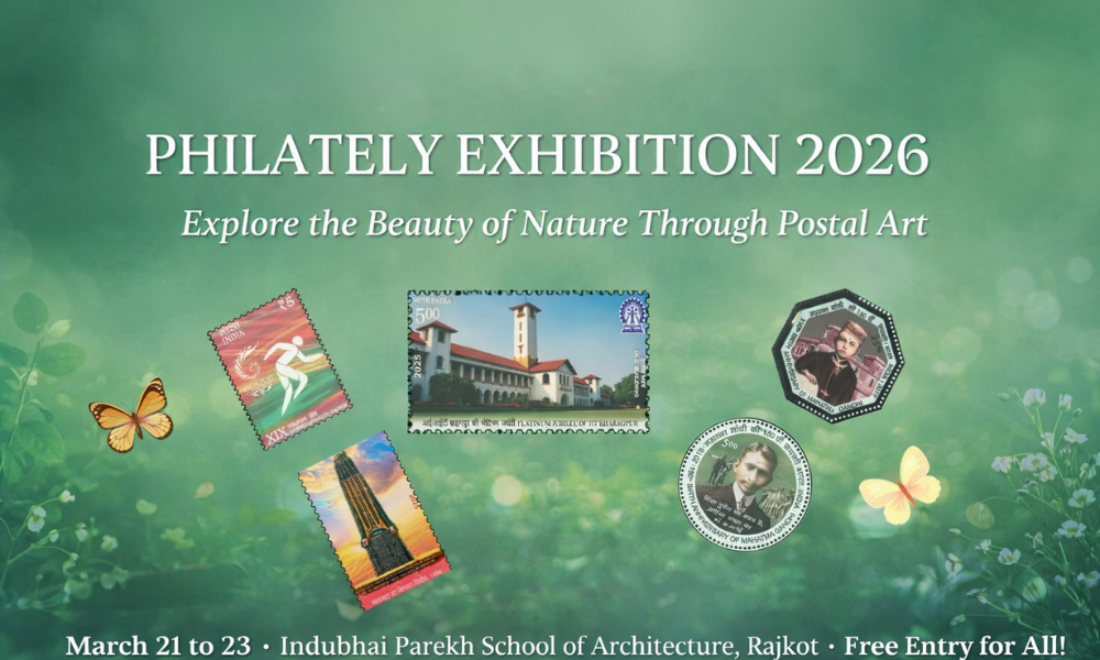 PHILATELY EXHIBITION 2026 in Rajkot at Indubhai Parekh Scool of Architecture - International Forest Day Celebration