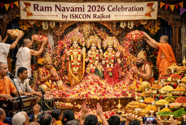 Ram Navami in Rajkot - Ram Navami 2026 Celebration by ISCON Temple - Kirtan - Flower Abhishek – Prasadam