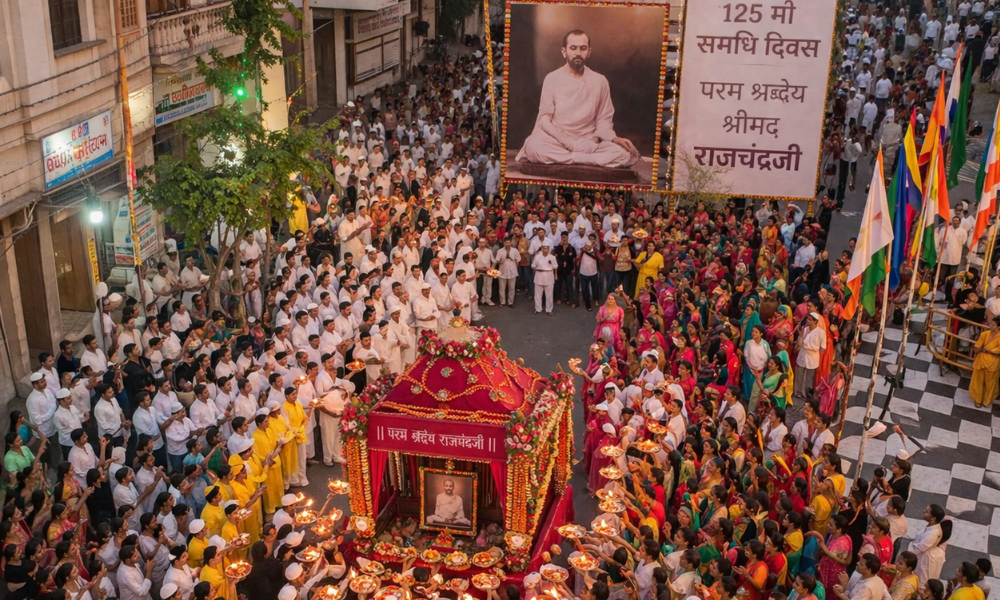 125th Samadhi Day of Shrimad Rajchandra Observed with Devotion - Festival Concludes with Maha Aarti in Rajkot
