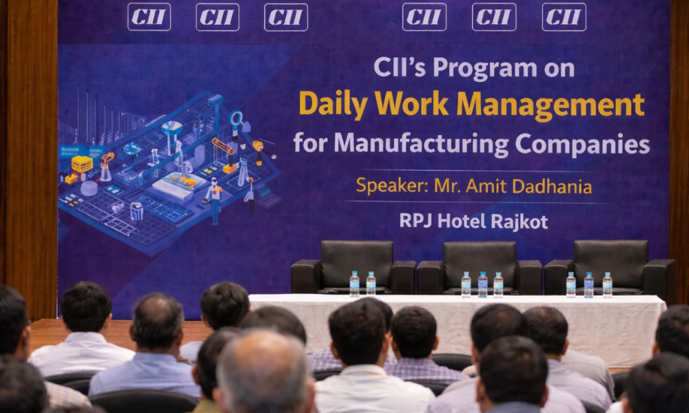 CII's Program on Daily Work Management for Manufacturing Companies in RPJ Hotel Rajkot - Speaker Mr. Amit Dadhania