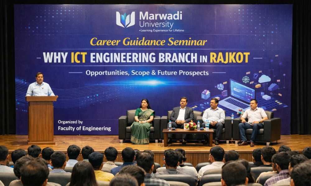 Career Guidance Seminar on Why ICT Engineering Branch in Rajkot by Marwadi University