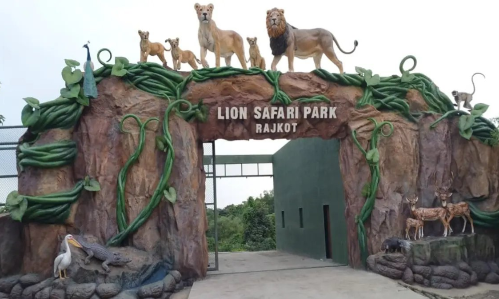 Gujarat's first urban Lion Safari Park in Rajkot, nearing completion, where the zoo & two lakes meet in a 'Triveni Sangam'