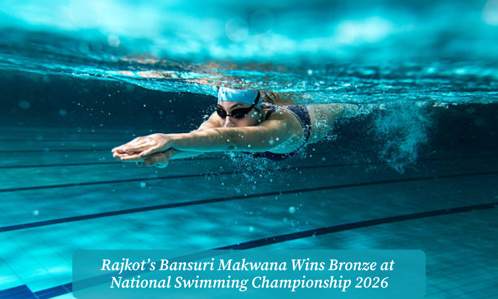Rajkot’s Bansuri Makwana Wins Bronze at National Swimming Championship 2026