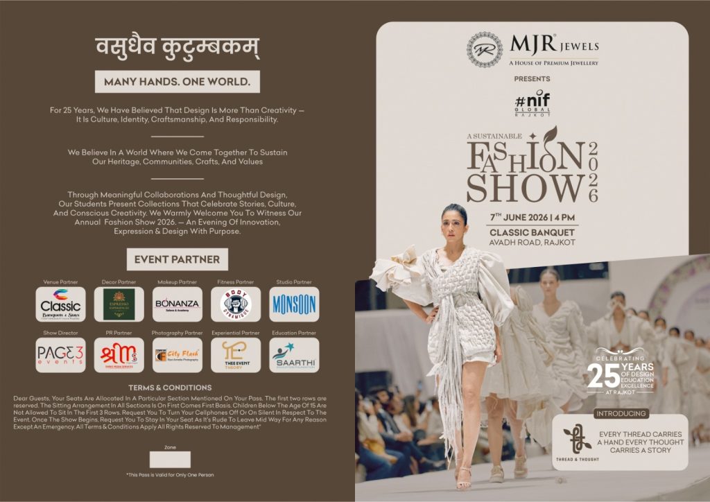 Fashion Show 2026 in Rajkot Gujarat by NIF Global (NIFD) - A Grand Celebration on Completion of 25 Years in Rajkot