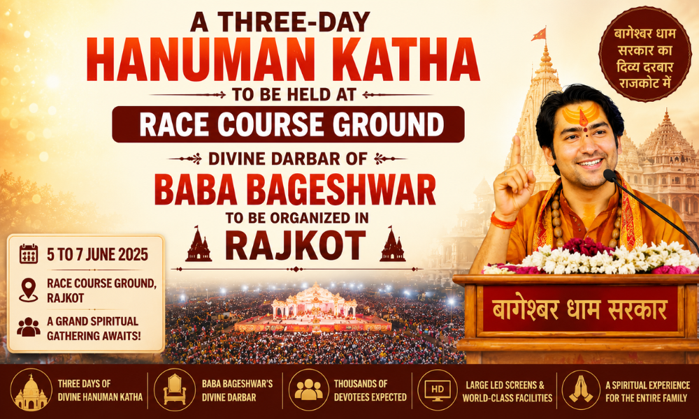 A Three-Day Hanuman Katha to Be Held at Race Course Ground; Divine Darbar of Baba Bageshwar to Be Organized in Rajkot