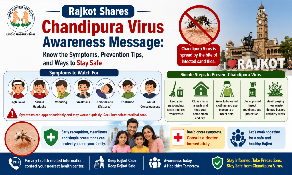 Rajkot Shares Chandipura Virus Awareness Message Know the Symptoms, Prevention Tips, and Ways to Stay Safe