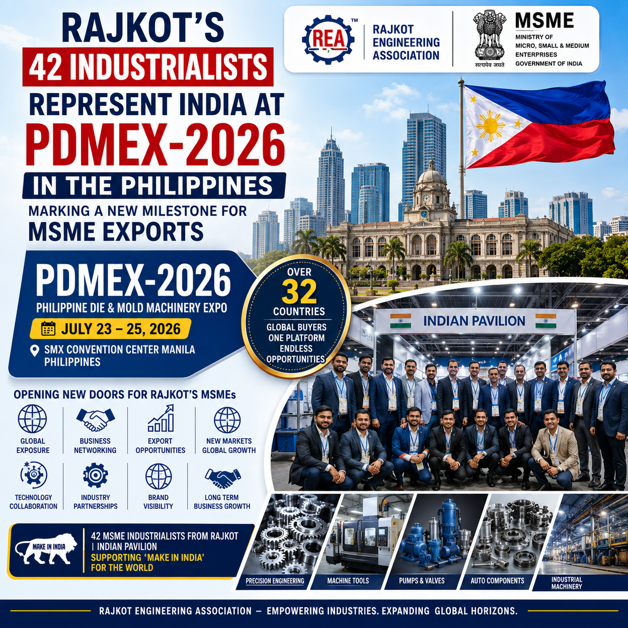 Rajkot's 42 Industrialists Represent India at PDMEX-2026 in the Philippines