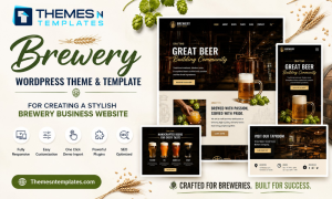 Brewery WordPress Theme & Template for Creating a Stylish Brewery Business Website