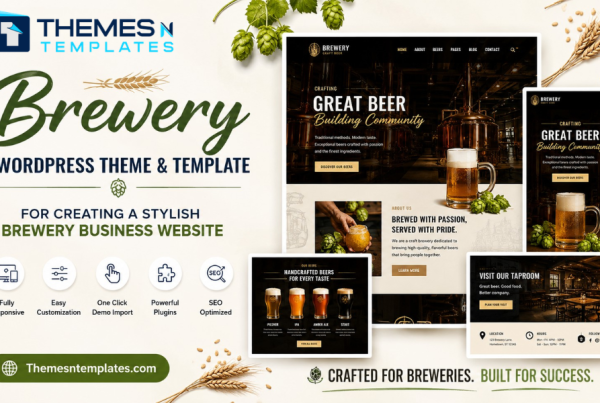 Brewery WordPress Theme & Template for Creating a Stylish Brewery Business Website