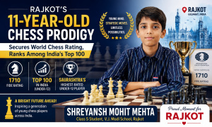 Rajkot's 11-Year-Old Chess Prodigy Secures World Chess Rating, Ranks Among India's Top 100