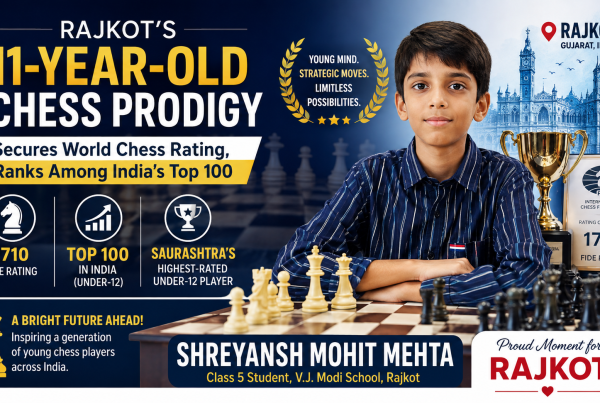 Rajkot's 11-Year-Old Chess Prodigy Secures World Chess Rating, Ranks Among India's Top 100