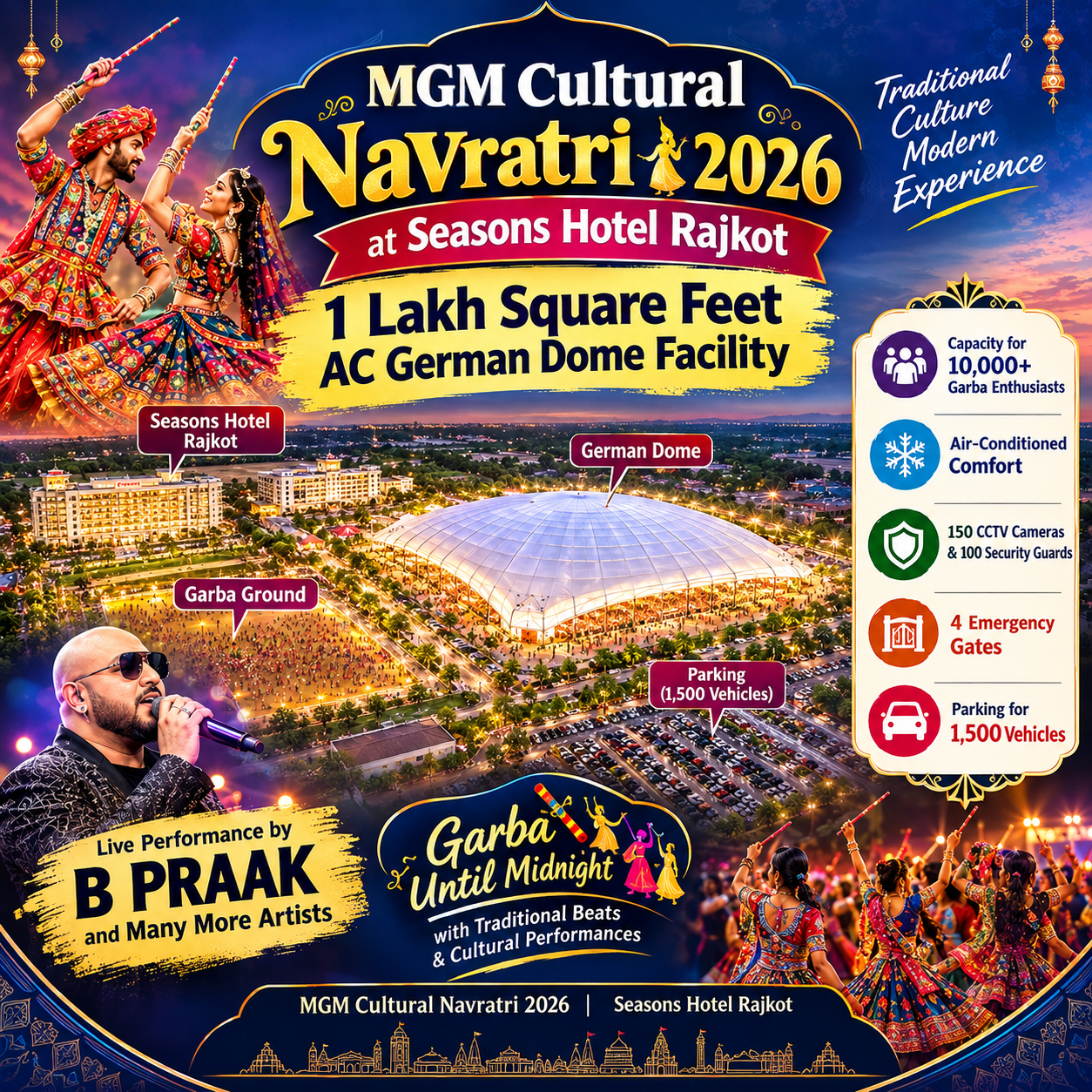 MGM Cultural Navratri 2026 at Seasons Hotel Rajkot
