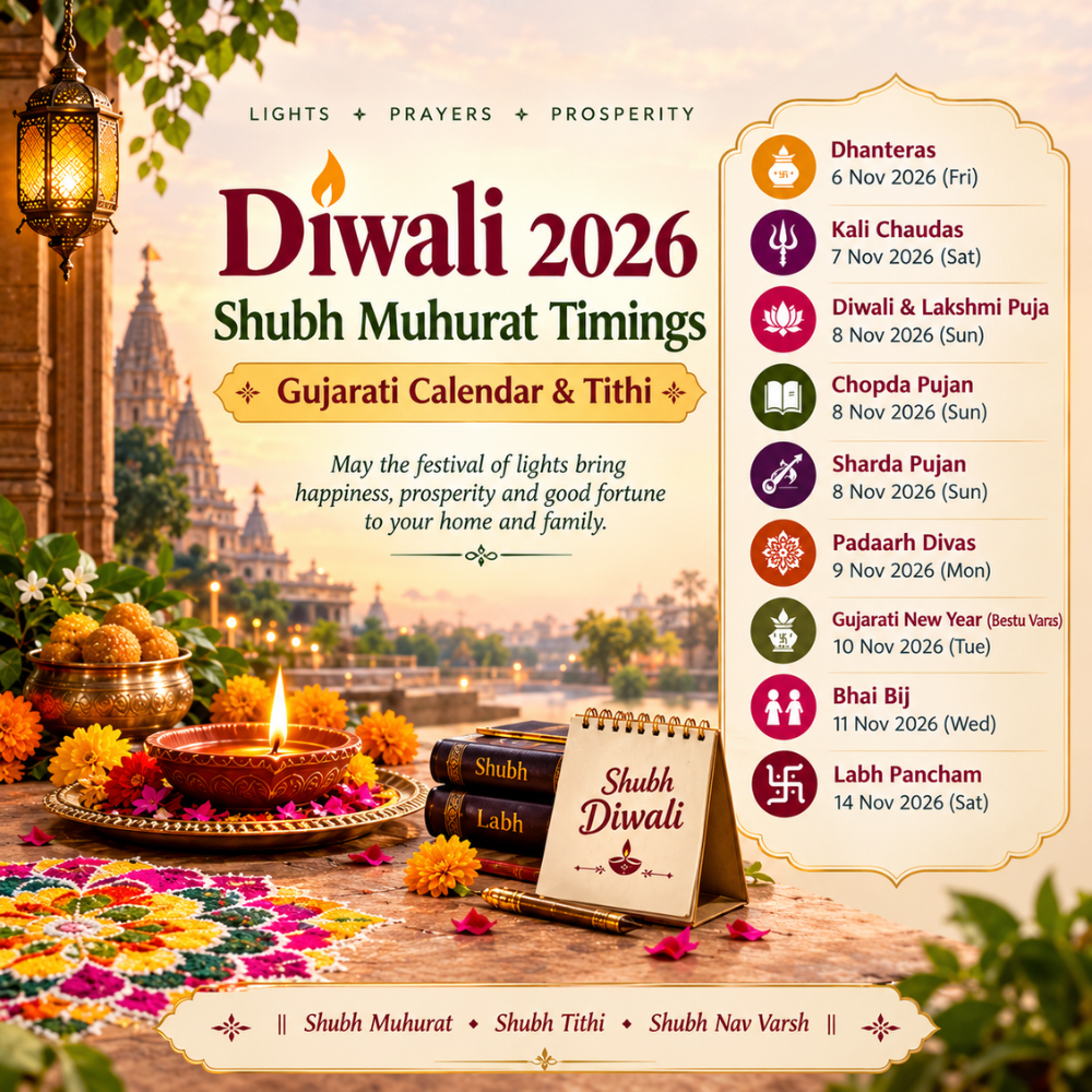 diwali 2026 date gujarati calendar